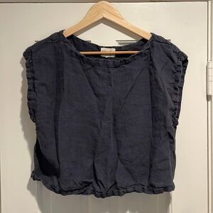 Tribe Alive, slate blue, linen, sleeveless top!